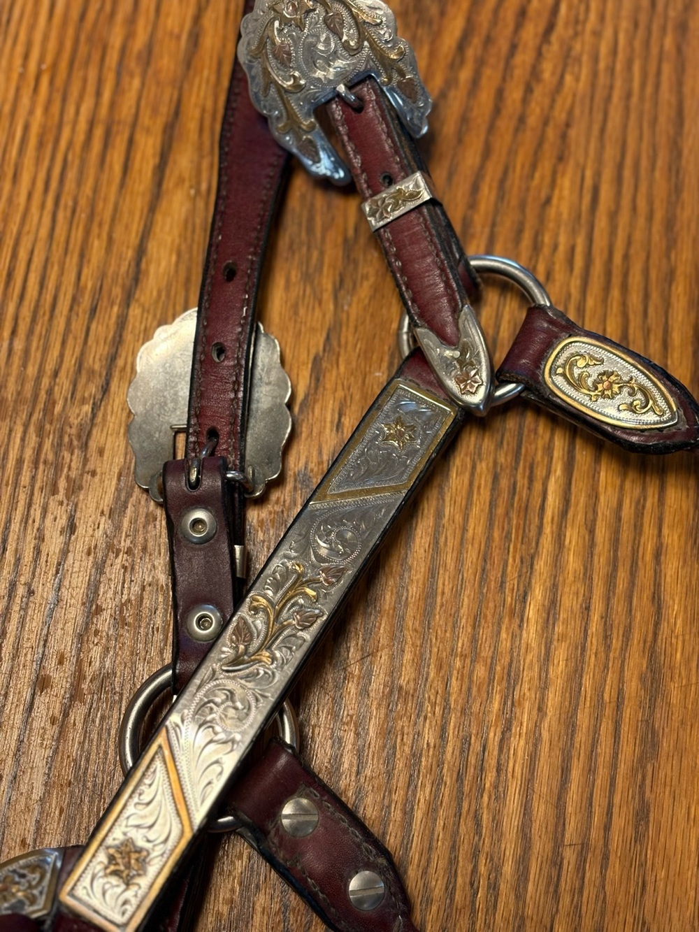 Horse Tack Circle Y Western Silver Show Halter and Lead - Picture 6 of 11